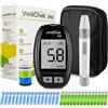 SEEYC Glucosio nel Sangue Kit Aggiornamento 2021 Misuratore di Glicemia Diabetes Test Kit Trasmissione Dati tramite MicroUSB Avviso di Ipoglicemia e Chetoni con 50 strisce e 50 lancette mg/dL