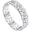 FOCALOOK Anello donna in argento sterling 925, anello nodo celtico triquetra, 5mm, anello argento 925 donna taglia da 20 regalo per donna e ragazza