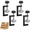HENGBIRD 4 Pezzi Morsetto a G Kit, Range di Serraggio 10-57mm Morsetti da Falegname, Regolabile Morsetto da Tavolo Accessori per Utensili per la Lavorazione del Legno per Legno Plastica