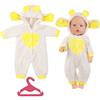 Aolso Vestiti per Bambole per New Born Baby Doll, Abiti per Bambolotti 35-45cm, Tuta da agnello, Inclusa 1 Tuta Da Agnello + 1 Gruccia Rosa (Bambola Non Inclusa)