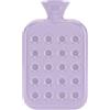 fahsy Fashy - Borsa dell'acqua calda a nido d'ape, 1,2 l, colore: Lilla