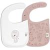 Interbaby Confezione da 2 bavaglini 20 x 30 cm in rosa