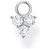 Thomas Sabo Orecchino da donna pendente pietre bianche oro, argento sterling 925
