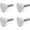 Ganter Normelemente | Viti a testa zigrinata alte - DIN 464-M4-10-NI | filettatura M4 | lunghezza filettatura: 10 mm | acciaio inox NI | 4 pezzi