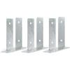 Alberts GAH-Alberts 213015 212797 - Supporto per palo a U, da avvitare, zincato a caldo, larghezza 91 mm, set da 3