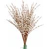 Misswarm 10 fiori artificiali, lunghezza 74,9 cm, fiori artificiali bianchi per matrimoni, casa, ufficio, feste, hotel, decorazione interna o cortile (bianco)