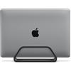 HumanCentric Supporto verticale per MacBook, compatibile con MacBook Pro, supporto per MacBook Air, supporto per computer portatile per Apple Laptop Desk Stand supporto verticale in alluminio, nero