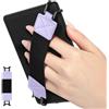 MoKo Cinturino di Sicurezza per 6-8 Kindle eReaders Fire Tablet - Kobo/Voyaga/Sony Kindle E-Book Tablet, Cinturino Nero da Mano Versatile ad Alta Elasticità Supporto Antiscivolo, Taro Viola