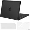 MOSISO Cover Compatibile con MacBook Pro 14 Pollici Custodia 2025-2021 M4 M3 M2 M1 A3112 A3185 A3401 A2918 A2992 A2779 A2442,TPU Morbido Antigraffio Case&Copritastiera&Proteggi Schermo,Nero