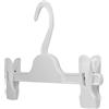 HANGERWORLD 20 Grucce per Bambini 28cm in Plastica Bianca con Pinze Regolabili per Gonne e Pantaloni