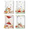 Arquiel Strofinacci Da Cucina Set Di 4, Panni Da Cucina Multiuso In 100% Cotone Morbidi E Assorbenti Strofinacci Canovaccio Cucina Strofinacci Da Bar Per Decorazioni(48 x 70CM, Fungo)