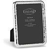 EDZARD Cornice per foto Amalfi (13x18 cm), in look martellato, placcata in argento pregiato, protetta dall'ossidazione, con 2 appendini - per stare in piedi e appendere