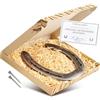 PURAJA Regalo ferro di cavallo Autentico ferro di cavallo consumato | Portafortuna per compleanno, inaugurazione della casa | Originale con certificato di autenticità