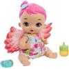 Mattel My Garden Baby - Bambola Junior Fenicottero Rosa con pannolino riutilizzabile, biberon e tanti altri accessori, giocattolo per bambini, 3+ anni, HPD12