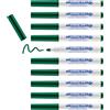 Edding Cap Off - Set di 10 pennarelli a punta conica per lavagna 1 A 2 Mm verde