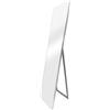 [en.casa] Specchio da Appoggio 150 x 35 cm Specchio da Terra a Figura Intera, Forma Rettangolare, Inclinazione Regolabile - Cornice in Color Argento
