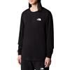 The North Face NF0A87N8JK3 M L/S Easy Tee T-Shirt Uomo Black Taglia S