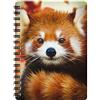 3D LiveLife Jotter - Cucciolo di panda rosso di Deluxebase. Taccuino A6 con rilegatura a spirale e 80 pagine bianche in carta riciclata. Taccuino o diario tascabile con motivi animali.