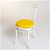 PARAMAISON Cuscino Rotondo Cook Ø 40 cm, Set da 2 pezzi, con Lacci, Imbottito, Interni ed Esterni | Giallo