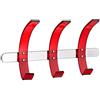 ALCO-Albert 2871-12 - Appendiabiti da Parete, 3 Ganci traslucidi, Rosso