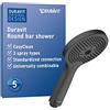 Duravit Universal Doccetta a mano, Doccia con 3 tipi di getto (Rain, Pulse, Mono), Doccia a mano rotonda (Ø 120 mm), Doccetta per doccia facile da pulire, Nero opaco
