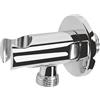Cornat Attacco a parete - 1/2 pollici AG - rosetta Ø 54 mm - con supporto per doccetta - cromato/arco di collegamento a parete/supporto per tubo doccia/supporto da parete/attacco acqua /