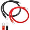 GothicBride Cavi Batteria Auto 35mm² 50 cm Cavi per Batteria Auto 12V con Terminali ad Anello M8 Cavi Batteria per Moto, Auto, Camper, Solari