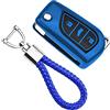 KASER Cover Guscio Chiave Silicone compatibile per Toyota Custodia in TPU adatto per Toyota Corolla RAV4 CH-R Yaris Protezione Telecomando con Portachiavi (Blu)
