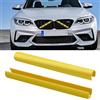 TTCR-II 1 Paio Strisce della Griglia, Inserti Griglia Trim, Emblema della Griglia per Inserti, compatibile con B_MW Serie 1 2 3 4 5 6 7 F20 F21 F22 F23 F30 F31 F32 F33 F36 G30 G32 G11 G12 G14 (giallo)