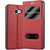 Cadorabo Custodia Libro per Samsung Galaxy A5 2016 in Rosso Zafferano - con Funzione Stand e Chiusura Magnetica - Portafoglio Cover Case Wallet Book Etui Protezione