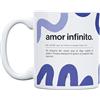 UO Tazza regalo con scritta Love Infinity Definizione, regalo per coppie, regalo originale di San Valentino, 350 ml, ceramica