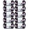 Gründl Perla Color (filato bouclé per maglieria a mano, simile alla lana, 100% poliestere, 100 g / 90 m, misura dell'ago: 8-9, 10 x 100 g), Grigio-Argento-Rosa-Nero-Marrone