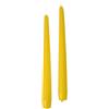 Cereria Di Giorgio - 10 Candele Coniche - Diametro 2,2 cm Altezza 25 cm - Colore Senape - Durata 7 ore - Standard per candelabro