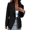 BIISDOST Giacca da donna taglie forti, elegante, sportiva, estiva, aderente, business, oversize, elegante, primavera, sottile, per le mezze stagioni, con blazer, colore bianco, Zjsjm-a-nero, XL