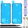 ZHUROUPU Adesivo adesivo pre-taglio impermeabile 7pc Compatibile con per iPhone 13, adesivo per lo schermo LCD e nastro adesivo per colla a batteria interna e strumento di rimozione (6,1 pollici/nero)