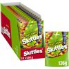 Skittles Crazy Sours, Caramelle Americane Rotonde Colorate alla Frutta dal Gusto Aspro, 15 confezioni da 136g ognuna, Regali Natalizi, Nuova versione