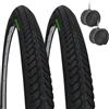 Country 2 COPERTONI Nero +2 CAMERE d'Aria per Bicicletta Bici City Bike Trekking 700 X 35 28 1 5/8 3/8 (37-622) 700X35C