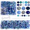 TOAOB THE ONE AND ONLY BABY TOAOB 1000 Pezzi Perline di Cristallo Sfaccettato di Vetro 4mm 6mm 8mm Serie Blu Perle Cristallo Ceco Rondella per Braccialetti Bigiotteria Gioielli Fai da Te Collane