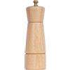 DeroTeno Macina Sale, Macina Sale con Macina in Ceramica Regolabile, Legno dell'Albero della Gomma, Altezza 16,5 cm, Diametro Inferiore: 5 cm (il Vassoio NON é Incluso)
