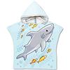Chickwin Asciugamano Poncho Bambino, Cartone Animato Poncho Mare Bambino Telo Mare con Cappuccio Super Assorbente Asciugatura Rapida da Bagno Accappatoio Poncho per Bambini 2-8 anni