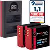 Baxxtar 2x DMW-BLG10 Batteria 1000mAh + Caricatore LCD doppio USB - sostituisce Panasonic DMW-BLG10E DMW-BLE9 / BP-DC15 - per Lumix GX9 GX80, TZ101 TZ202 TZ99, G110, LX100 II - kit da viaggio