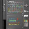 ANLIOTE Set di lavagne in acrilico, 2 pezzi, 40 x 30 cm, calendario mensile trasparente e lavagnetta vuota, include 4 pennarelli a gesso, angoli magnetici resistenti, copertine antigraffio