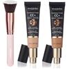 Hilareco PHOERA Crema CC+, Fondotinta coprente, Crema correttiva del colore, Siero idratante anti-età e Protezione solare SPF 25+ (2pcs-120+140/Nude+Buff Beige, 30 g (confezione da 1))