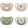 Chicco PhysioForma Succhietto Air Rosa, Ciuccio 2-6 Mesi, Tettarella in Silicone, Anatomico e Funzionale, Supporta la Respirazione Fisiologica, Rosa, Bimba, 4 Pezzi