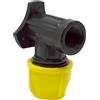 S&M 's & m - Ugello a Gomito per Rubinetto, 25 mm x 3/4, Colore: Nero/Giallo