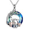 YFN Argento Sterling Collana Elefante Gioielli per le Donne Collana Madre FigliaM Regali per la Festa Della Mamma per Donne Mamme Ragazze