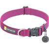 RUFFWEAR Hi & Light, Collare per cani di piccola taglia con anello a D in alluminio, regolabile e leggero, collare per animali domestici in comodo tessuto morbido, 20-26 Alpenglow Pink