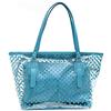 Neevas Borsa da lavoro in plastica trasparente trasparente a spalla gelatina spiaggia multiuso borsa ragazza (blu)