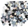 Anktily 200g Piastrelle Mosaico Vetro di Cristallo, Colori Misti Irregolari Tessere Mosaico Piccoli Pezzi di Vetro, Piastrelle Assortite per Lavori Artigianali,Decorazioni(Nero e Bianco)
