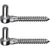 Insaga Cerniera per Cancello M12, 2 Ganci a Vite per Fattoria, Gancio su Bullone in Acciaio Inox, Perno 16 mm, per Recinzione in Legno e Giardino